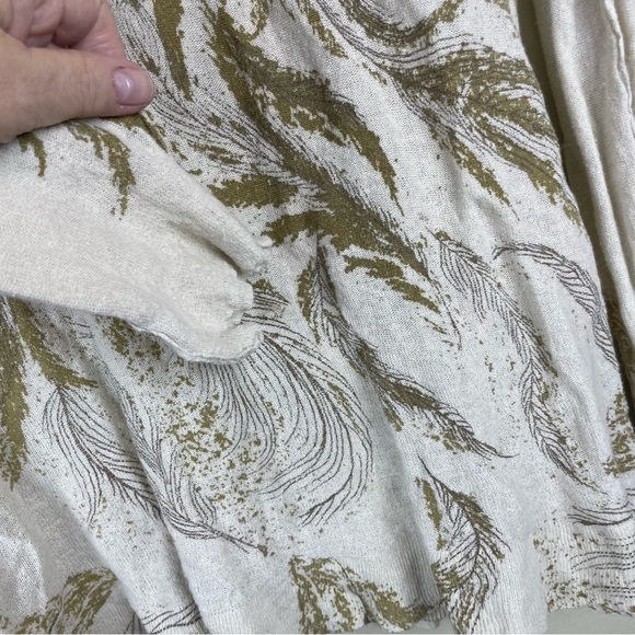 Guinevere Anthropologie Cotton & Metallic Fabric Cardigan Open Front Sweater SM - Picture 15 of 16